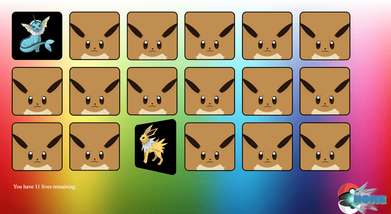 online memory game with pokemon cards